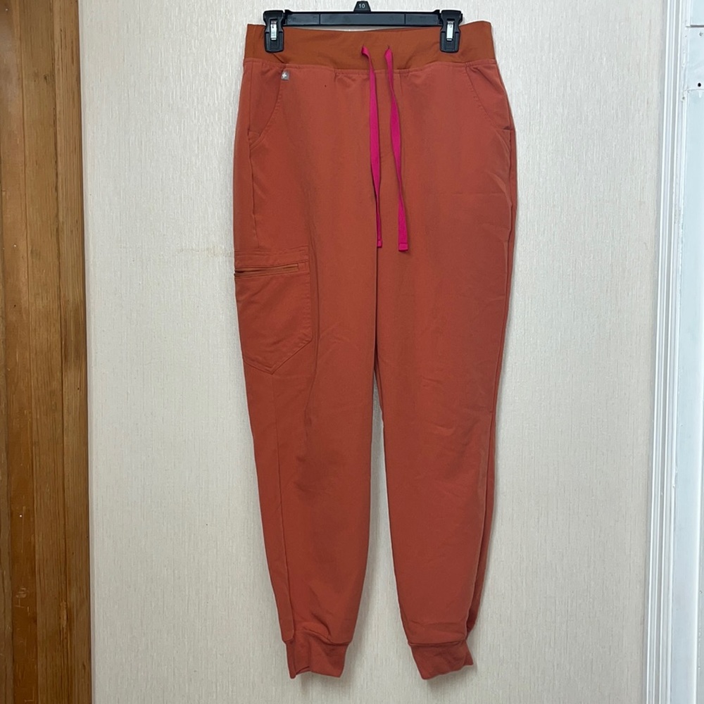 FIGS High Waisted Terracotta Zamora Jogger Scrub Pants